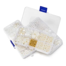 1 Box Assorted Pearl Decor Flower, Heart, And Face Shaped DIY Accessories Set - Multicolor - View 5