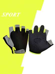 1 Pair Half Finger Mesh Gloves, Knitted Fabric Breathable Anti-Slip Durable For Cycling, Sports, Fitness - Multicolor - View 19
