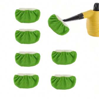 1/3/6/8 片白色超细纤维布套适用于手持式蒸汽清洁器，可清洗和重复使用的替代布，与 Wagner Spraytech Steam Shot、Comfortday、PurSteam 兼容