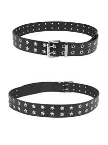 1PC Hot Girl Fashion Personalized Belt Pentagram Rivet New Versatile Jeans Ins Punk Star Belt Men And Women Metal Accessories