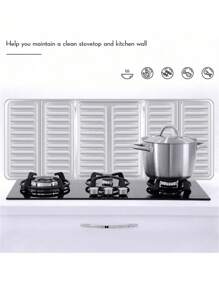 1/2 Pcs Heat Resistant Kitchen Anti-Oil Splash Guard, For Cooking And Frying, Kitchen Cookware Accessories, DIY Kitchen Upgrade Stickers & Baffles, Home Decor Kitchen Accessories, Halloween & Christmas Decor, Cozy Fall& Winter Styles