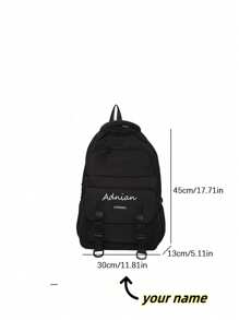 Customized Backpack, Large Capacity, Multi-Compartment Color Block Backpack, Casual And Versatile Cute Cartoon School Bag. Suitable For Boys And Girls, Teen Freshmen, And Junior High School Students. Perfect For The Outdoors, Back To School Trips, Birthday Gifts For Her Best Friends, Backpacks.