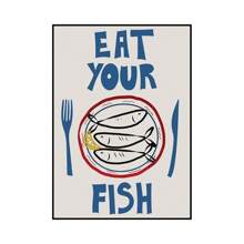 1 幅现代帆布画 咖啡菜单海报 复古食物帆布画 复古厨房印刷墙艺术画 适用于客厅家居装饰 无框架