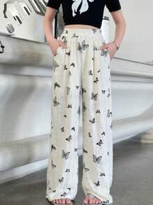 Tween Girl Long Pants, Lightweight, Mosquito-Repellent, Straight-Leg, Breathable, Sun Protection, Spring/Summer - White - View 10