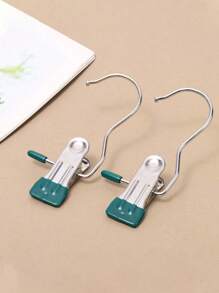 20 Pieces /10 Pieces /1 Piece Simple Stainless Steel Hook Clip, Multi-Functional Single Hook Clip, Suitable For Pants, Skirts, Dry Windproof Hook Clip, Home Space Saving Organizer, Suitable For Bedroom, Wardrobe, Wardrobe, Home, Dormitory Home Bathroom Decor Bathroom Organizer Back To School