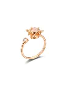 Customized Photo Projection Ring For Women, Charming Personalized Bohemian Style Sunflowers With Picture Projection Ring For Summer Beach Vacation Jewelry, Couple Proposal Ring Wedding Season Gift, Mother's Day Gift For Mom, Thanksgiving Anniversary Commemorative Gift