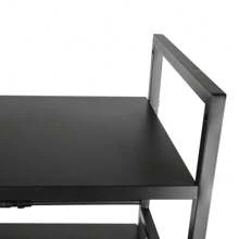 3 Tier Expandable Microwave Oven Rack Stand Storage Holder Kitchen Corner Shelf,Expandable Microwave Kitchen Shelf, Household Double Storage Shelf,Black, 67*36*78cm