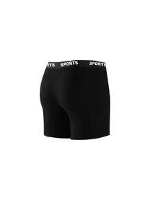 3pcs Men Comfortable Boxer Briefs, Elastic Sports Underwear Suitable For Casual, Workout & Outdoor Activities - Multicolor - View 3