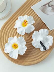 1/3 件多色女士大雪纺兰花波西米亚花朵发夹适用于新娘婚礼配饰发夹发夹配饰 - 彩色 - 查看 10