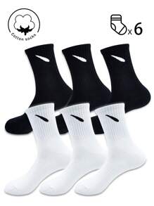 1/2/4/6/10 Pairs Of Men's Crew Socks,Cotton Sock,Long Socks,Weeklysocks ,Black Socks,White Socks,Short Socks,Autumn/Winter/Spring/Fall/Sunmer Socks,Breathable, Moisture Wicking, Sports, Business, Leisure, And Seasonal Socks With Random Colors