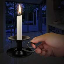 1pc Metal Candle Holder, Retro Hand-Held Tea Cup Candle Stands Gifts Birthday Graduation,Wedding