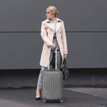 Lightweight Multifunctional Travel Suitcase With 360° Spinner Wheels, 4 Pieces, 12/20/24/28 Inch, Durable Hard Shell, Corner Protection - Dark Grey - View 9