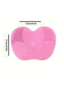 1 szt. Silikonowa podkładka matowa z wzorem kwiatu jabłka z przyssawką, silikonowa podkładka matowa narzędzie kosmetyczne, mata do czyszczenia pędzli do makijażu