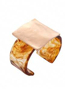 1 件亚克力几何袖口手链，朋克风格女士配饰，适合日常佩戴、派对和聚会 - 彩色 - 查看 6