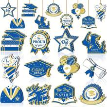 24 Pieces Of Graduation Party, Ceremony, Evening Party, Graduation Decorative Woodwork Hanging Ornaments, Graduation Tree Ornaments, College Graduate Ornaments Gifts Birthday