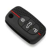 Key Case For Audi A1 A4 B6 A6 C5 Tt 8N Silicone Car Key Cover 3 Button Key Holder Keychain Accessories Protection