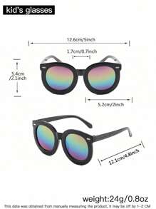 1 PC Boys Girls 4-8Y Acrylic Casual Clashing Color Spring Fashion Glasses For Holiday Outing, Costume Matching And Party Use