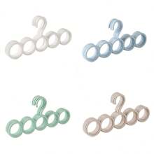 5 opakowań wielofunkcyjnych, oszczędzających miejsce, antypoślizgowych wieszaków z 5 haczykami - plastikowy organizer do szafy na szaliki, krawaty, biustonosze, skarpetki