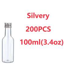 200pcs/10pcs/2pcs Transparent Empty Plastic Wine Bottle With A Free Funnel, Easy To Fill, Good Air Tightness Not Easy To Leak, Suitable For Alcohol, Spirits, Whisky Or Small Solids Milk Juice Picnics And Family Gatherings And Big Parties Can Be Used. - Multicolor - View 18