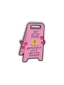 1PC Pink Roadblock Badge Unique Zinc Alloy Accessory Pin Suitable As A Holiday Gift For Friends - DL010 - View 7