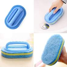 Powerful Sponge Scrub Brush For Multi-Purpose Cleaning, Including Bathroom, Kitchen And Floor, With Productivity For Cleaning Oil Stain On Bath Tub, Tile, Stove And Glass
