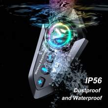 Y12 Bluetooth 5.4 Motorcycle Helmet Headset Voice Control Wireless Handsfree Call Waterproof FM Radio Earphone Kit