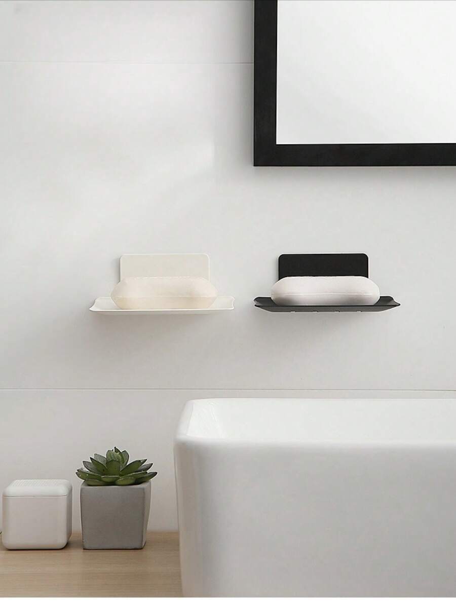 浴室沥水架、免钻皂碟、壁挂式皂架、浴室收纳盒、浴室收纳家居浴室装饰秋季装饰