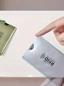2/6/12/20pcs RFID Blocking Card Sleeves - Anti-Theft, NFC Shielded ID & Credit Card Protectors With Geometric Design