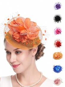 1 pieza Sombrero de Fascinador de Kentucky Derby de los años 1920, Sombreros de Boda Kentucky Fascinador Iglesia Malla Flor Sombreros para Mujer Tocado Accesorio de Cabello Fiesta del Té Sombrero, Regalos, Mini Gorra
