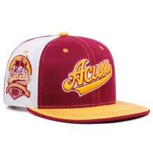 1 szt. męska czapka hip-hopowa z haftem ACUSA Color Blocking, modna zewnętrzna regulowana czapka baseballowa z ochroną przeciwsłoneczną na wiosnę i jesień, podróże, impreza na plaży