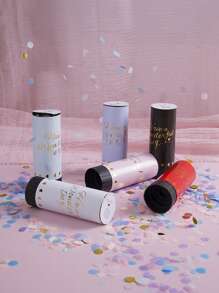 3 Stück 11cm Handdreh Party Popper, kleine Konfetti Popper, bunte Pailletten, geeignet für Geburtstag, Hochzeit, Babyparty, Reise, Abschluss, Einweihungsfeier, Partyfeier