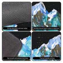 1pc Glide Amongst The Stars And Peaks: Breathtaking Mountain - Space Mouse PadMulti-Size Keyboard Desk Mat Rubber Anti-Slip Office Mouse Pad Desk Accessories Keyboard Desk Pad For School Office Home Gift For Friend Family