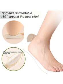 2/4Pairs Heel Cushion Pads For Big & Loose Shoes - Protectors For Blisters, Friction & Heel Pain - Anti-Slip Grips To Make Shoes Fit Tighter