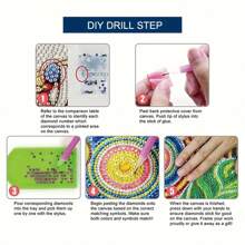 DIY Diamond Painting Kit - Red Empress, Acrylic Gem Art Pendant Set With Unique Shaped Diamond Drills, Suitable For Home Wall Decor, Crafts And Tools