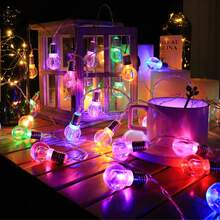 1 قطعة مصابيح التوهج على شكل القرع بطول 1.5/3 متر ، 10/20 مصباح ليد، تعمل بالبطارية، أضواء زخرفية ملونة للاستخدام خارج المنزل في الحدائق والمناطق المفتوحة ، والحفلات والبارات، مناسبة لجميع المواسم - الضوء الملون - مشاهدة 6