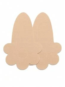 2 件隐形硅胶文胸提升粘性无肩带露背文胸，适合 B-E 罩杯尺寸，米色、棕色、黑色 - 杏色 - 查看 4