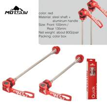 1pc Mountain Bike & Road Bike Disc Brake Quick Release Axle Skewer, Aluminum Alloy Fixed Axle Pull Rod