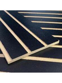 Kit With 71 Units - MDF Coating 45x11cm Modern Decorative Wall 3.5 Square Meters - 黑色 - 查看 3