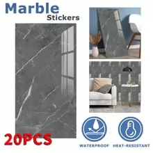 20PCS Self-Adhesive Black Marble PVC Cladding Wall Panels For Kitchen Bathroom Carnival Home Sticker - Granate - Ver 2