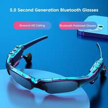 SIMSONLAB Écouteurs Bluetooth sans fil avec fonction d'appel mains libres et montre connectée polarisée pour hommes et femmes, lunettes connectées avec micro intégré pour le cyclisme, la course, la conduite et la pêche en extérieur