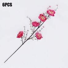 1/6Pcs Artificial Fake Flowers Artificial Butterfly Orchid Azalea Foam Wedding Home Dining Table Decoration Wedding Desktop Decorations Gifts Birthday Graduation