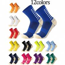 12 Colors Professional Football Match Athletic Mid-Calf Socks, Anti-Slip Silicone, Thickened Terry Cloth Bottom, Breathable Soccer Socks - Multicolor - View 15