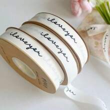 Letter Ribbon Rolls, Large Spool Baking Cake Packaging Ribbon, Korean Gift Wrapping Decorative Ribbon - Multicolor - View 6