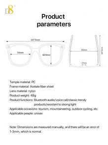 D8 handgefertigte Diamant-Smart-Brille mit Knochenleitung (Musik & Anrufe) für intelligente Geräte, für Damen und Herren, zum Anschließen an Handy & Tablets, zum Radfahren, Spielen, Musikhören oder Handyieren, um mit der Außenwelt in Kontakt zu bleiben.