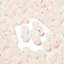 About 50pcs Frosted Gradient Acrylic Beads With Gold Foil, 8x7.5mm, DIY Jewelry Making, Suitable For Earrings, Bracelets, Necklaces