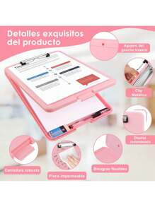 A4 File Organizer Box, A4 Paper Collection And Organization, A4 Notepad Folder, Cardboard Paper, Drawing Board, A4 File Board - 2 Pieces Pink - View 2