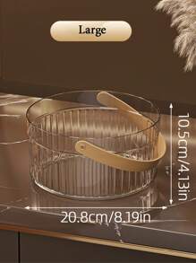 1pc Large Capacity Ice Bucket Household Portable Test Beer Champagne PET Plastic Bucket Outdoor Picnic Fruit Storage Bucket, Gift For Father
