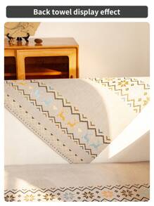 1 件雪尼尔沙发垫全天候防滑 - 咖啡棕 - 查看 10