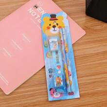 2PCS New Stationery Set Creative Children's Learning Stationery Five Piece Set Student Prize
