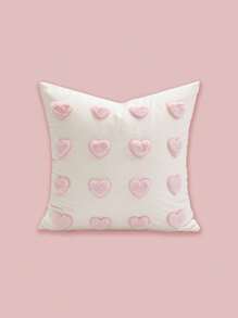 1/2 Vỏ gối hình trái tim mềm mại màu hồng, Vỏ gối trang trí ghế sofa cho phòng ngủ và phòng khách - trái tim hồng - Xem 6